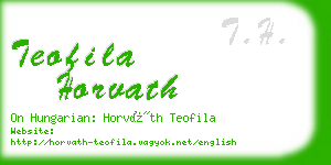 teofila horvath business card